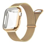 Milanese-kotelo + Rem Apple Watch Band Ultra 49MM 41mm 40mm 44mm 38mm 42mm TPU-näyttö iWatch Series 9 8 7 6 SE 5 4 Correa 45mm Musta musta musta bl...