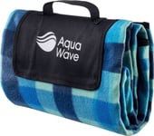 Aquawave Picnic Blanket Chequa Blanket Blue Checkquered Print 130X150