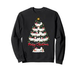 Persian Cat Xmas Lighting Santa Persian Cat Christmas Tree Sweatshirt