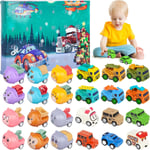 Advent Calendar 2024 for Kids, Christmas Countdown Calendar with 24 Surprise Car