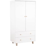 Armoire enfant Gabby Blanc et bois - Blanc et bois