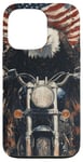 Coque pour iPhone 13 Pro Fierce Eagle Roue Moto Biker Patriotisme