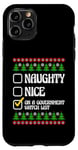 Coque pour iPhone 11 Pro Funny Naughty Nice On A Government Watch List Christmas