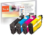 Peach E603 Printer Cartridges (BK, C, M, Y) Replaces Epson No. 603,  (US IMPORT)