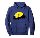 Trail running man, running, runner, run, mountain hiking Pullover Hoodie