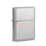 SPIRITSHIRTSHOP No Excuses Windproof Lighter Petrol Lighter Chrome Gift Idea Long Life Refillable