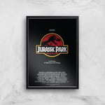 Jurassic Park Giclee Art Print - A3 - Black Frame