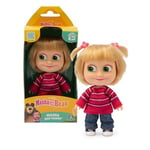 Masha Doll – 12cm Tall in Colourful Sweater with Articulated Arms & Legs from the Hit TV Series Masha and the Bear – Suitable for Kids Aged 3+