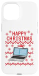 Coque pour iPhone 15 Ordinateur laid Noël technicien informatique bureau drôle