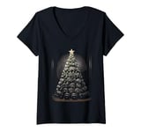 Womens Christmas Tree Weights Gym & Fitness Men, Women, and Kids V-Neck T-Shirt