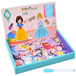 Aolso Puzzles en Magnétique,Jouet Puzzle en magnétique pour Enfants,Tableau Double Face Aimanté,Puzzles en Magnétique Jeu Éducatif Magnétique,Jeu de Puzzle Interactif pour Fille Garçon 3 4 5 Ans