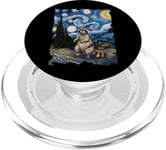 Raton laveur Nuit étoilée – Peinture drôle Van Gogh raton laveur PopSockets PopGrip pour MagSafe