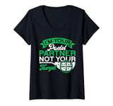 Womens I'm Your Partner Not Your Target | Padel Tennis Funny Padel V-Neck T-Shirt