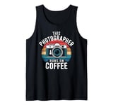 This Photographer Runs On Coffee Retro Camera Photographer Tank Top