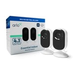 Arlo Essential 2K innendørs sikkerhetskamera (2-pakning)