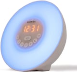 Roxel Alarm Clock Wake Up Light SunriseSunset Simulation Table Bedside Lamp with