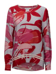 Moss Crepe Blouse W. Branch Print & Tops Blouses Long-sleeved Red Coster Copenhagen