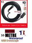 Endoscope USB molette couleur et étanche-Câble 10M-Mini DV caméra espion- 4LED