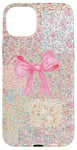 iPhone 15 Plus Blue & Pink Aethetics Vintage Wildflower & Polka Dot Pattern Case