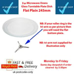 Flat bottom  Microwave Turntable Glass Plate  9 1/2 inches (245mm)