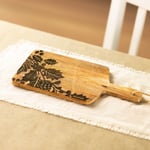 Christmas Wooden Cheese Board Serving Platter Holly Plate Paddle Xmas Home 30cm