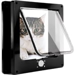 Chatière pour Chat, Chatière Imperméabiliser avec verrou Rotatif à 4 Voies pour Chat, Petit Chien, Facile à Installer et à Utiliser, Version