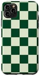 Coque pour iPhone 11 Pro Max Motif damier vert sauge