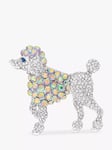 Jon Richard Aurora Borealis Poodle Brooch, Silver