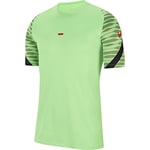 NIKE Men's Dri-fit Strike 21 T-Shirt, Green Strike/Black/Siren Red, L