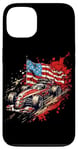 iPhone 13 Vintage Auto Racing Car American Flag 4th of July, Auto Race Case