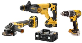 Pack de 3 outils 18V DCK327P2T (DCH263/DCG405/DCD791) + 2 batteries 5 Ah + chargeur en coffret TSTAK - DEWALT