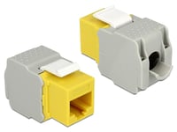 DELOCK – Keystone Module RJ45 jack > LSA Cat.6 UTP yellow (86345)