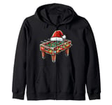 Foosball Player Christmas Hat Xmas Zip Hoodie