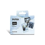 instax Limited edition 3 pack Classic mini film bundle, Black & Blue Marble frames, plus Monochrome film, pack contains 3 x 10 shot film cartridges