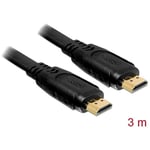 Câble de raccordement Delock HDMI Fiche mâle HDMI-A, Fiche mâle HDMI-A 3.00 m noir 82671 4K UHD Câble HDMI