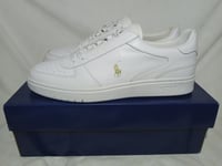 POLO RALPH LAUREN CRT PP-SK-ATH  MEN'S TRAINERS UK 11 EU 45 WHITE - WHITE NEW 