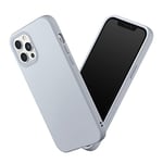 RHINOSHIELD Coque Compatible avec [iPhone 12 Pro Max] | SolidSuit-Coque Fine avec Technologie d'absorption des Chocs et Finition Premium Mate, Contour objectif photo interchangeable - Gris Argent