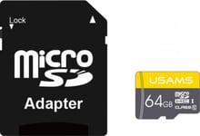 Usams Usams Card 64Gb 10C Memory Card + Zb119tf01 Adapter (Us-Zb119)