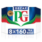 PG Tips Decaf Tea Bags Bulk | Decaffeinated Teabags | Smooth & Refreshing Black Tea| Perfect Flavour Release | 1280 Plant Based Biodegradable Decaf Tea Bags