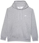 Nike M NSW Club Hoodie PO BB Sweat-Shirt Homme DK Grey Heather/Matte Silver/(White) FR: 2XL (Taille Fabricant: 2XL-T)