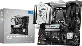 B760M Gaming Plus Wifi Carte Mère, Matx - Compatible Avec Les Processeurs Intel De 14E, 13E Et 12E Gén, Lga 1700 - Ddr5 Memory Boost 6800+Mhz/Oc, 1X Pcie 4.0 X16, 2 X M.2 Gen4, Lan 2.5G, Wi-Fi 6E