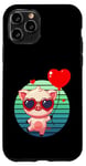 Coque pour iPhone 11 Pro Saint Valentin Porcinet Cœur Amoureux Amour Ballon Mignon