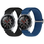 SOiiKE Bracelet en Nylon Compatible avec Samsung Galaxy Watch 46mm/Galaxy Watch 3 45mm/Gear S3 Frontier/Classic, Bracelet 22mm Tressé Sport Élastique pour Huawei Watch GT2 46mm/GT3 46mm/GT3 Pro 46mm