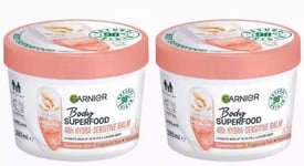 2 x Garnier OAT MILK 48 Hour Body Superfood Moisturiser Fragrance Free 380ml