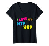 Womens 90s Hip Hop Clothing Nineties Rap Music I Love 90s Hip Hop V-Neck T-Shirt