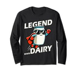 Legend Dairy Funny Milk Pun Superhero Milkshake Kawaii Long Sleeve T-Shirt