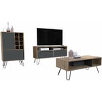 Ensemble Vegas, meuble tv + table basse + table basse + Low Bar