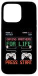 Coque pour iPhone 15 Pro Max Mother And Son Gaming Partners for Life Jeu vidéo Gamer