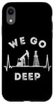 Coque pour iPhone XR We Go Deep Oil Rig Heartbeat EKG Pulse Oilfield Man