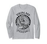 Funny Viking Dad Medieval Lawn Mower Lawnmower Father Figure Long Sleeve T-Shirt